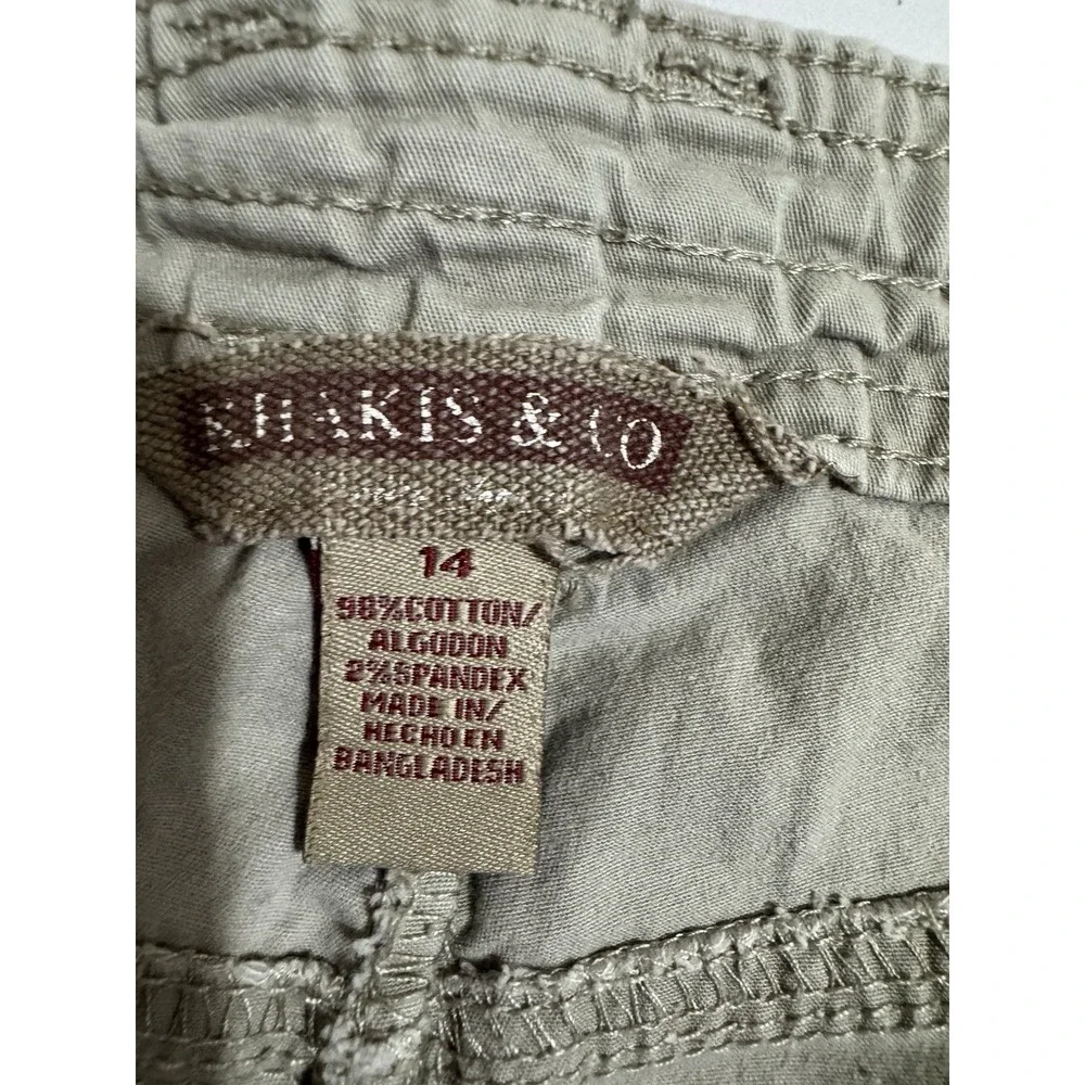 Mossimo Girls Beige Cargo Shorts Size 14 Cotton/Spandex Canvas Drawstring